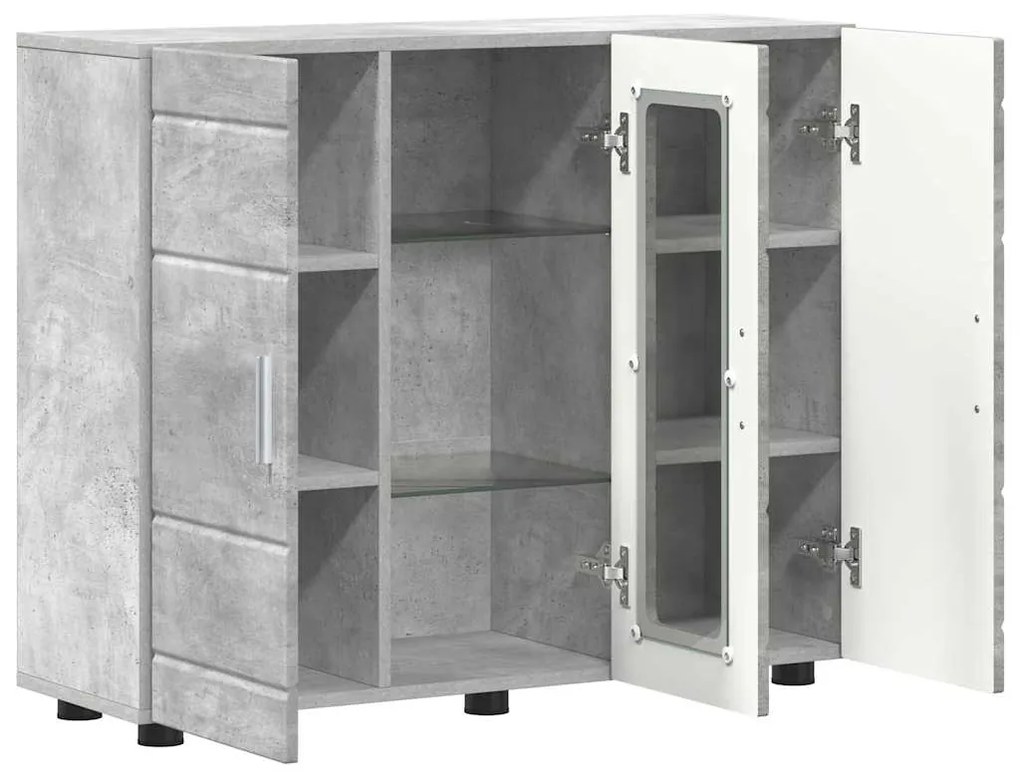 vidaXL Ξύλινο Ντουλάπι Σκυρόδεμα Γκρι 88,5 x 30,5 x 73 εκ