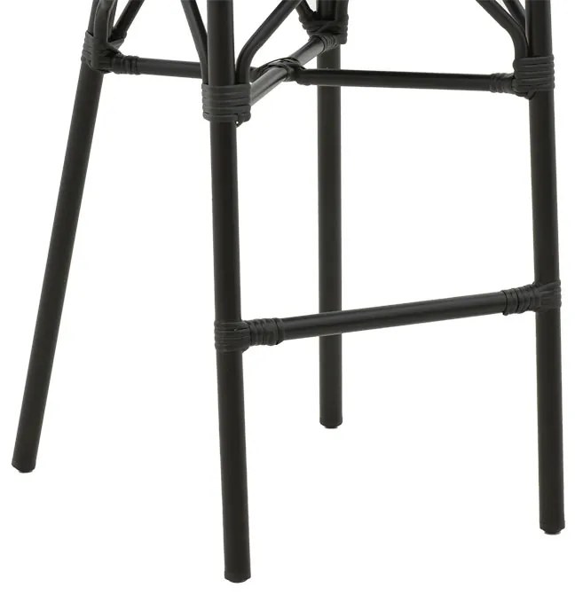 Σκαμπό μπαρ Dezyan pakoworld μαύρο αλουμίνιο-μαύρο textilene 41.5x53.5x116εκ