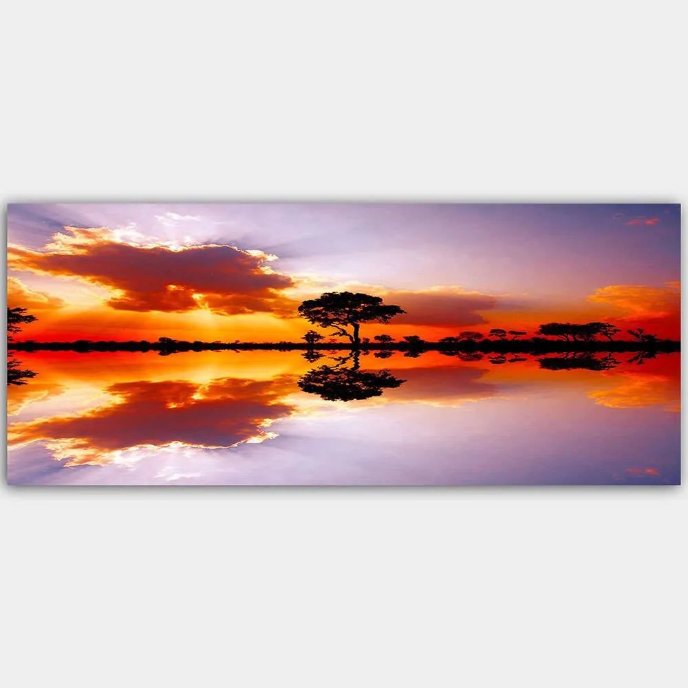 Πίνακας Καμβάς 451ERN1239 120x50cm Multi Wallity Οριζόντιοι Ξύλο, Καμβάς