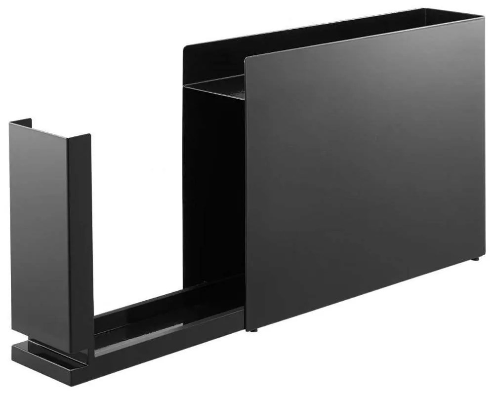 Βάση Οργάνωσης Κουζίνας Συρόμενη YMZK6004 50-90x12,5x36,7cm Black Yamazaki Ατσάλι,Πολυπροπυλένιο