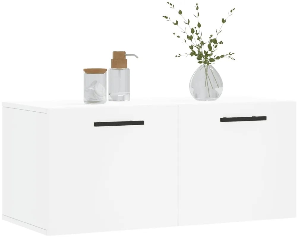 vidaXL Ντουλάπι Τοίχου Λευκό 80 x 36,5 x 35 εκ. από Επεξεργασμένο Ξύλο