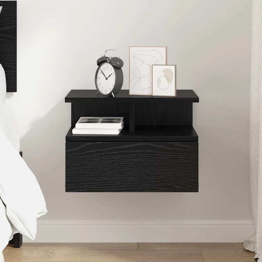 vidaXL Κρεβάτι με Float Μαύρη δρυς 40 x 31 x 27 εκ. Επεξεργασμένο ξύλο
