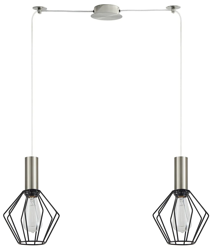 Φωτιστικό Οροφής Δίφωτο Homelighting 77-8438 Nickel