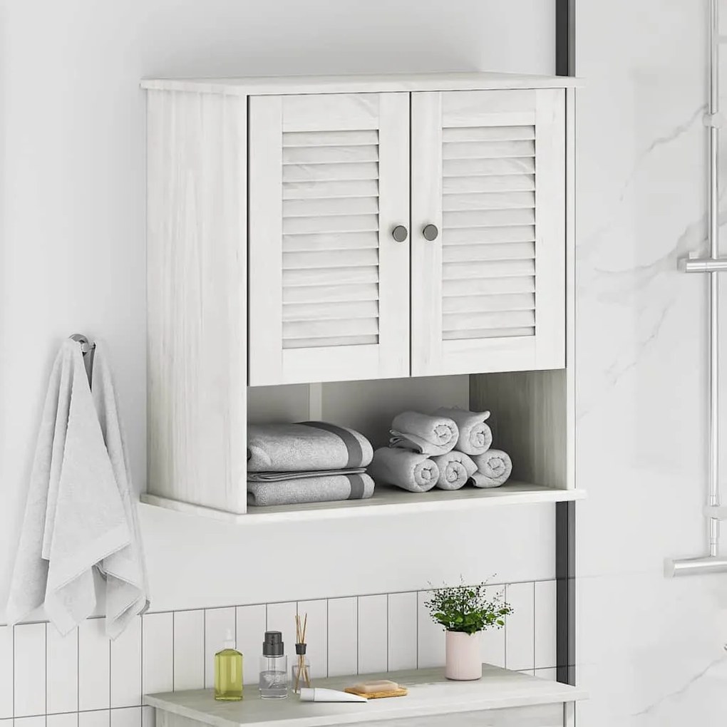 vidaXL Κρεμαστό Ντουλάπι Μπάνιου Λευκό 67.5 x 34 x 71.5 εκ