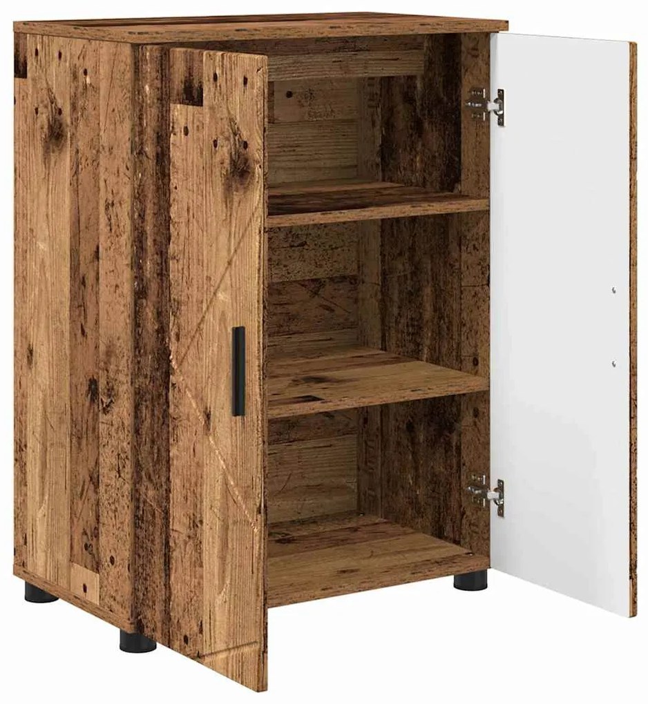 vidaXL Ντουλάπι Μπάνιου με αποθήκευση Παλιό Ξύλο 60 x 35 x 80 εκ