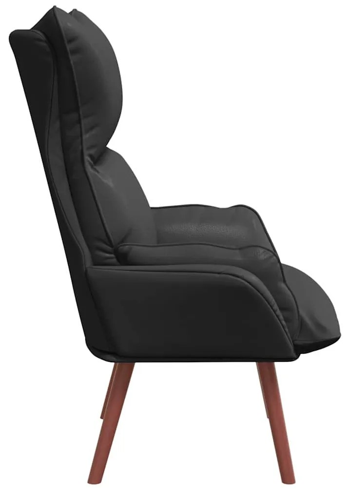 vidaXL Χαλαρωτική Πολυθρόνα Μαύρο 69 x 74 x 93 εκ. Τεχνητό δέρμα
