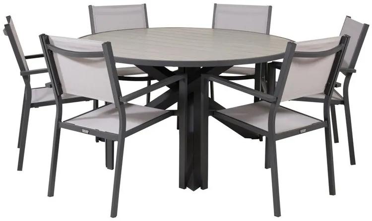 Σετ Τραπέζι και καρέκλες Dallas 3671, Polyξύλο, Ύφασμα, Μέταλλο | Epipla1.gr