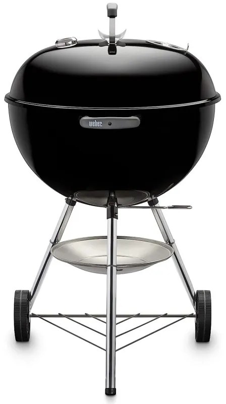 Ψησταριά κάρβουνο Weber Classic Kettle 1341504, 57 cm, Εμαγιέ ατσάλι, Ρυθμιστής αέρα, 2 ρόδες, 2 μη θερμαντικές λαβές, Θερμόμετρο, Μαύρο