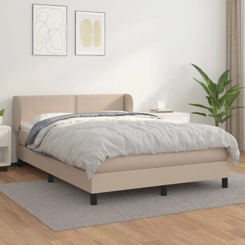 ΚΡΕΒΑΤΙ BOXSPRING ΜΕ ΣΤΡΩΜΑ ΚΑΠΟΥΤΣΙΝΟ 140X200ΕΚ.ΑΠΟ ΣΥΝΘ.ΔΕΡΜΑ 3127258