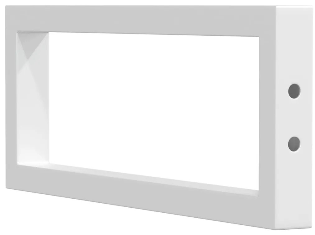 vidaXL Βραχίονες Ραφιών για Νιπτήρα Ορθ. 2 Τεμ. Λευκοί Χάλυβας