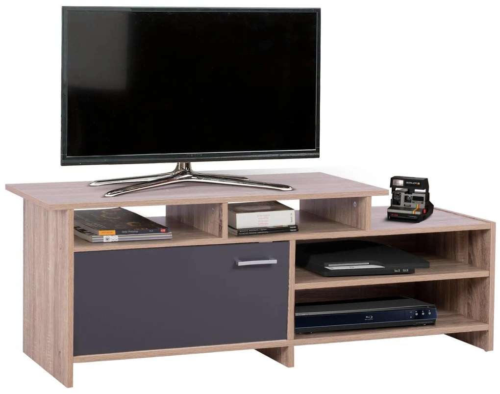 Έπιπλο τηλεόρασης SCOTT Μελαμίνη Sonoma - Γκρί 123x39.5x45.5Yεκ. 123x39.5x45.5 εκ.