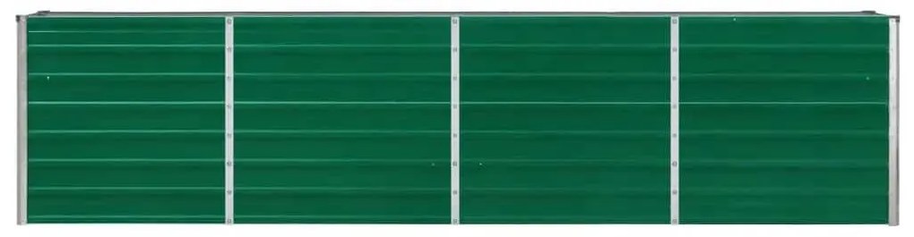 vidaXL Ζαρντινιέρα Ψηλή Πράσινη 320x40x77 εκ. Γαλβανισμένος Χάλυβας
