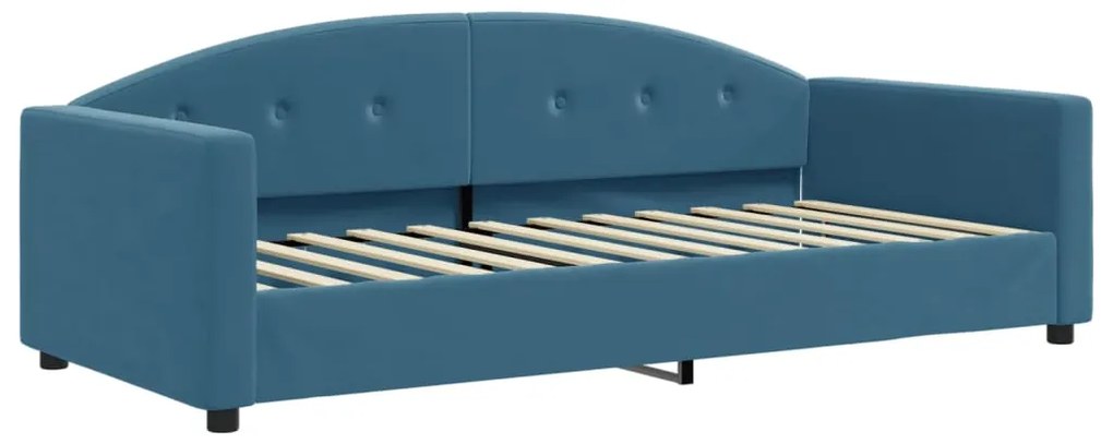vidaXL Καναπές Κρεβάτι Μπλε 90 x 200 εκ. Βελούδινος