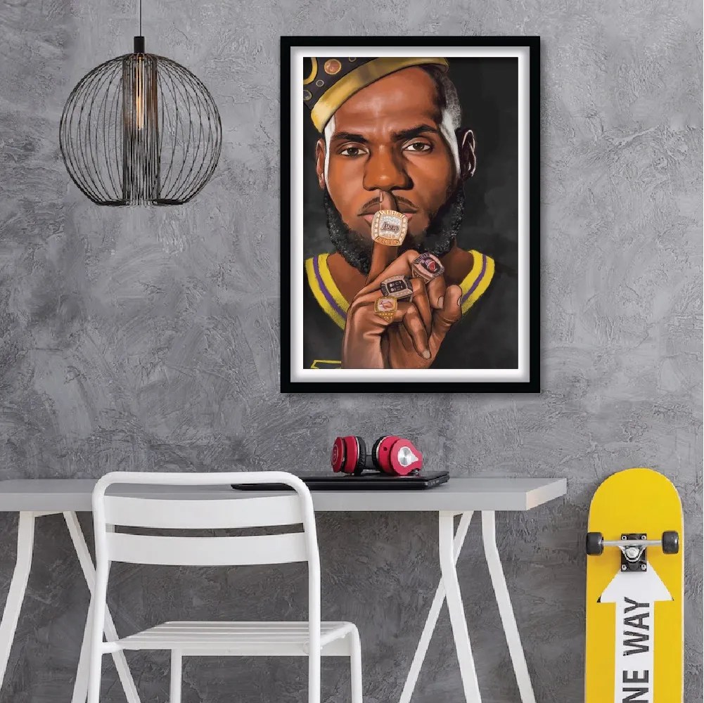 Πόστερ &amp; Κάδρο Lebron  - The King -  KD0508 30x40cm Εκτύπωση Πόστερ (χωρίς κάδρο)