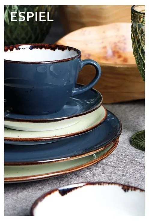 Terra Grey Πιάτο Ρηχό Κεραμικό Γκρι με Διάμετρο 26.5cm