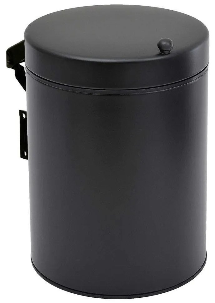Κάδος Απορριμμάτων 3lt 03-690-403 Matt Black Wall Mounted Steel,Plastic