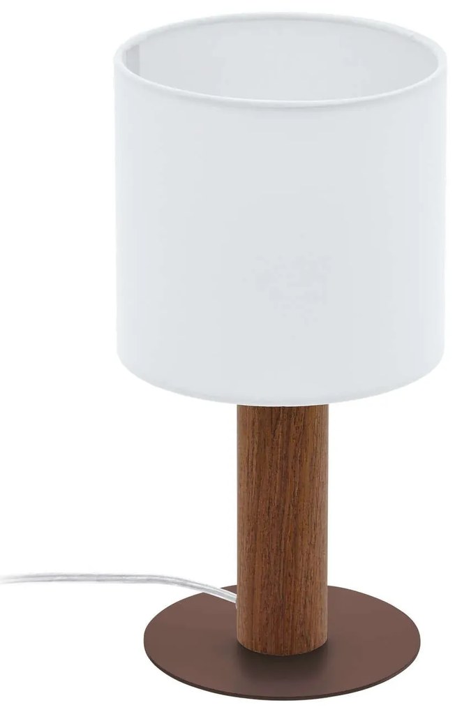 Επιτραπέζιο Φωτιστικό -Πορτατίφ 97681 Brown-White Concessa 3 Eglo Μέταλλο,Ύφασμα