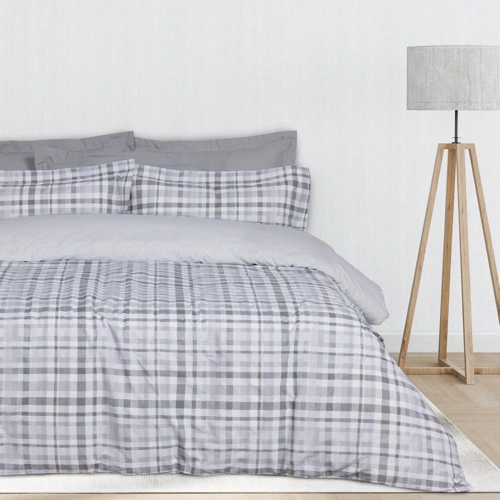 Σεντόνια Casual 5431 Με Λάστιχο (Σετ 3τμχ) Grey Das Home Μονό 120x235cm Cotton-Polyester