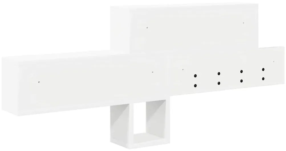vidaXL Τοίχου Κρεμάστρα Λευκό 100 x 12 x 43.5 εκ Επεξεργασμένο ξύλο