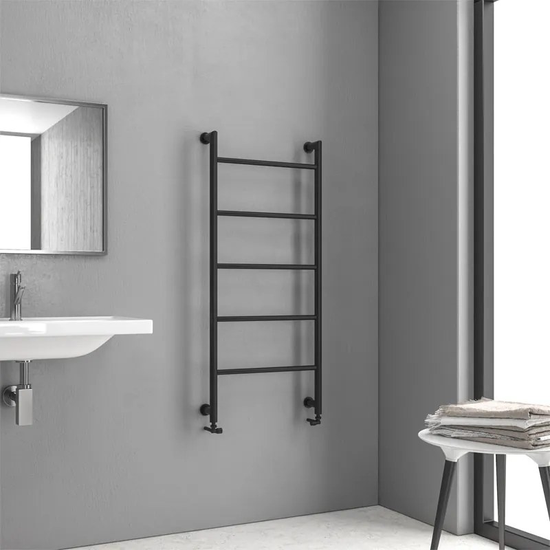 KARAG  DESIGN Θερμαντικό σώμα μπάνιου Black Matt DESIGN 6 1200 KARAG 9,3x56x120cm KARAG-5206836063010