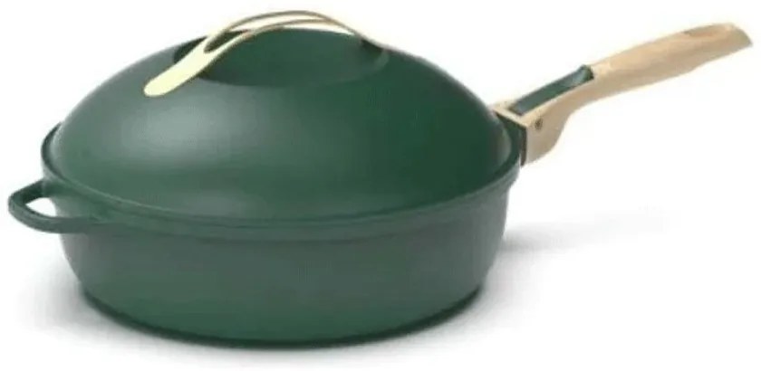 Τηγάνι Με Καπάκι Αντικολλητικό FAB28VE 28cm 4,5Lt Canopy Green Cookut Fabulous 28cm Μέταλλο