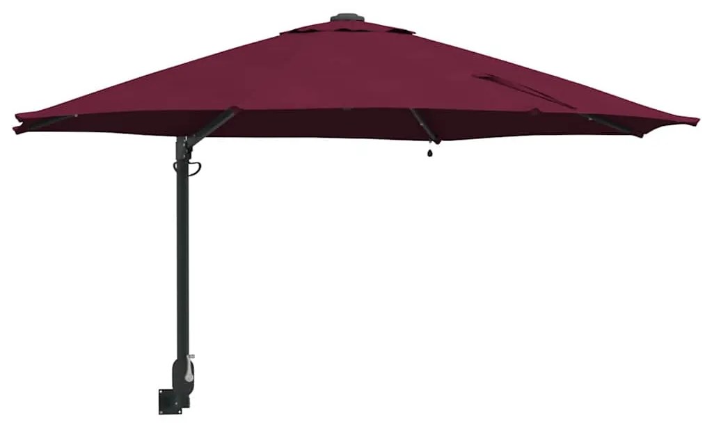 vidaXL Ομπρέλα Κήπου Κόκκινο και Μαύρο 248 x 248 x 148 εκ.