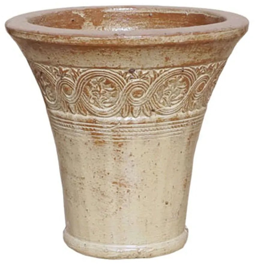 Κασπώ Πήλινο 06-00-21274-S Φ32x33cm Ecru-Terracotta Marhome Πηλός