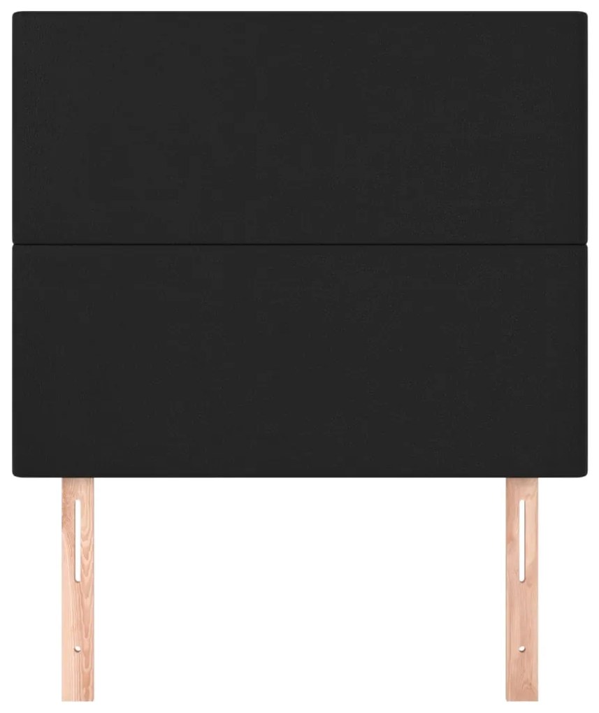 vidaXL Κεφαλάρια Κρεβατιού 2 τεμ. Μαύρο 100x5x78/88 εκ.Συνθετικό Δέρμα