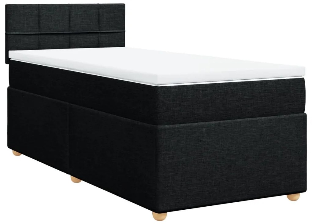 ΚΡΕΒΑΤΙ BOXSPRING ΜΕ ΣΤΡΩΜΑ ΜΑΥΡΟ 90X200 ΕΚ. ΥΦΑΣΜΑΤΙΝΟ 3288865