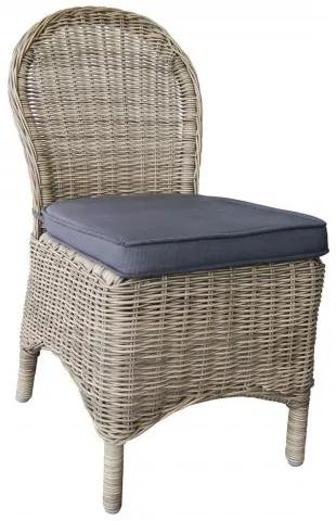 MONTANA καρέκλα Φ5mm Round Wicker Grey/Brown 48x65x91cm Ε654