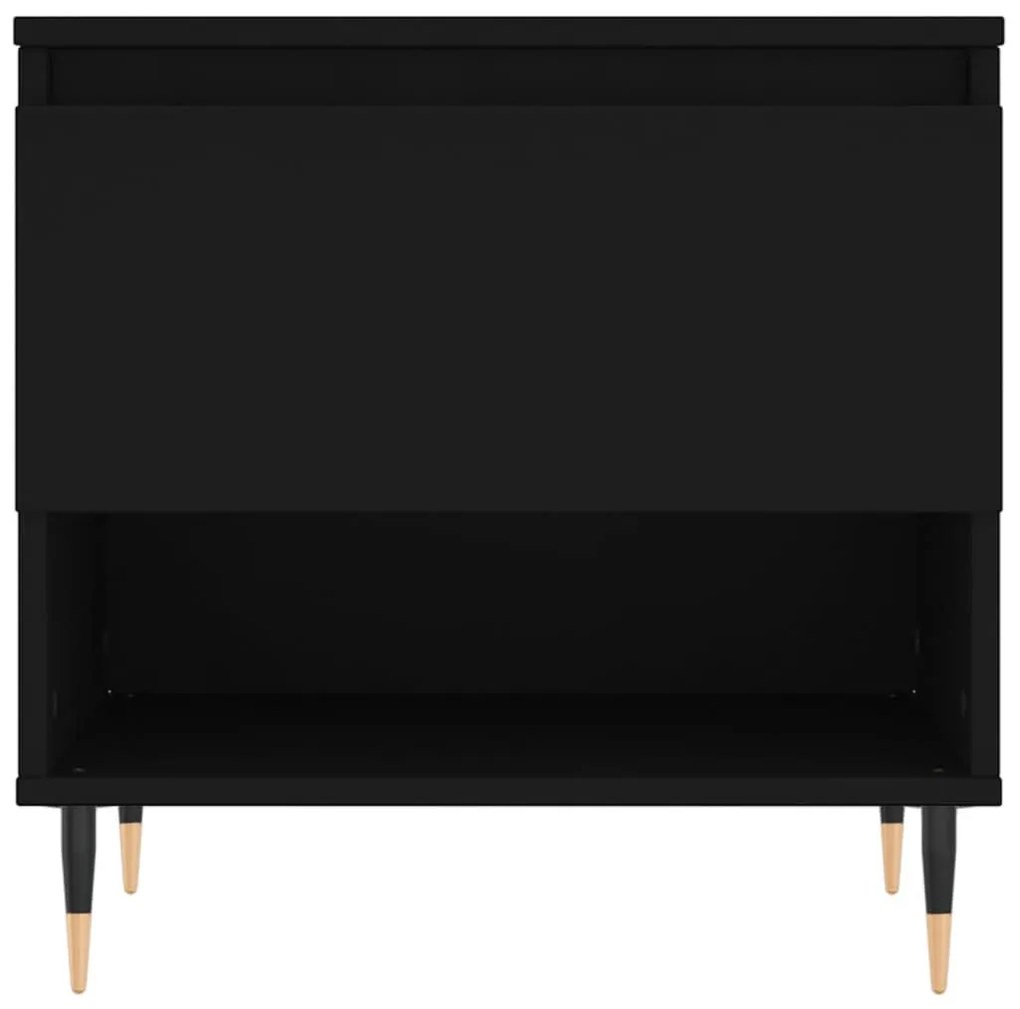Τραπεζάκια Σαλονιού 2 τεμ. Μαύρα 50x46x50 εκ Επεξεργασμένο Ξύλο - Μαύρο
