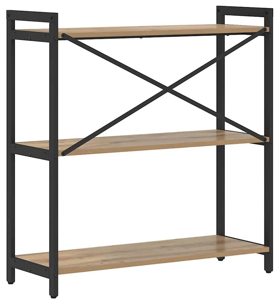 vidaXL Βιβλιοθήκη artisan δρυς 80 x 30 x 83 εκ Επεξεργασμένο ξύλο