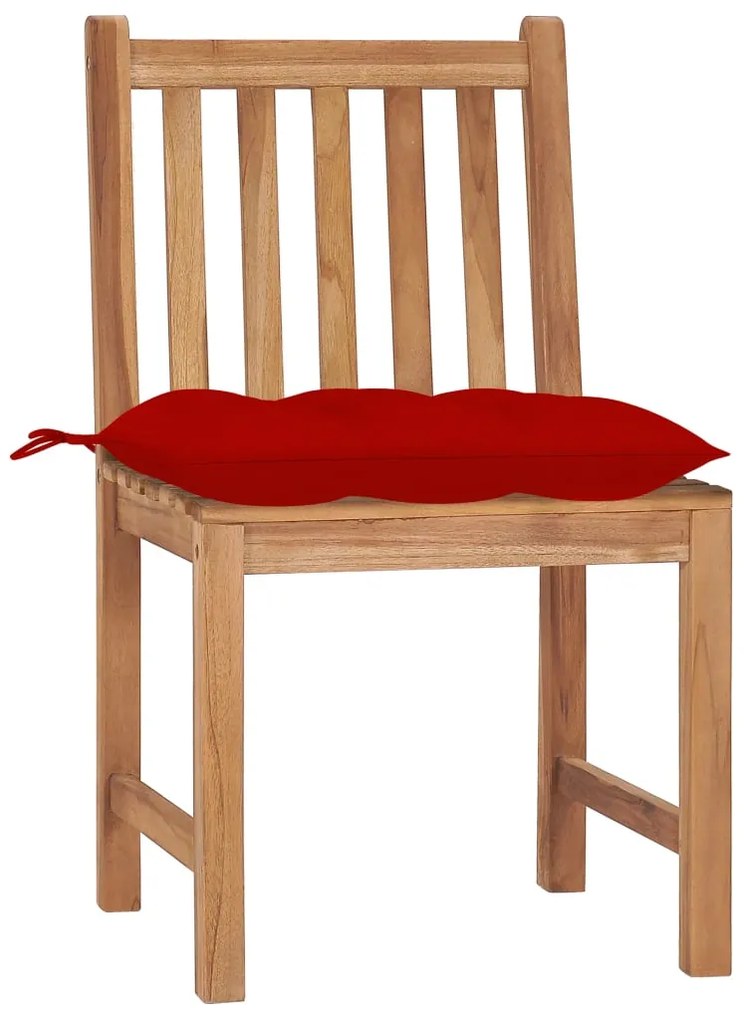 vidaXL Καρέκλες Κήπου 2 τεμ. από Μασίφ Ξύλο Teak με Μαξιλάρια