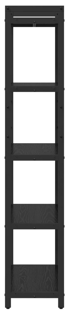 vidaXL Βιβλιοθήκη Μαύρη δρυς 60 x 30 x 153 εκ Επεξεργασμένο ξύλο
