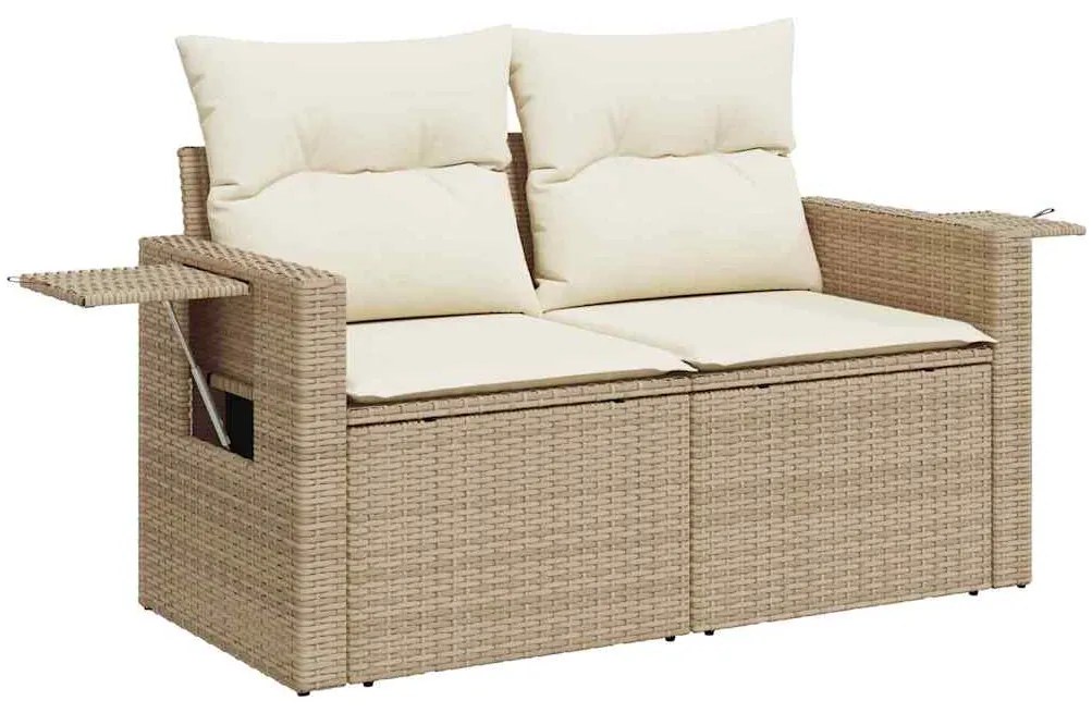 vidaXL Σετ Καναπέ Κήπου 11 pcs μπεζ και κρεμ 80 x 80 x 71 cm