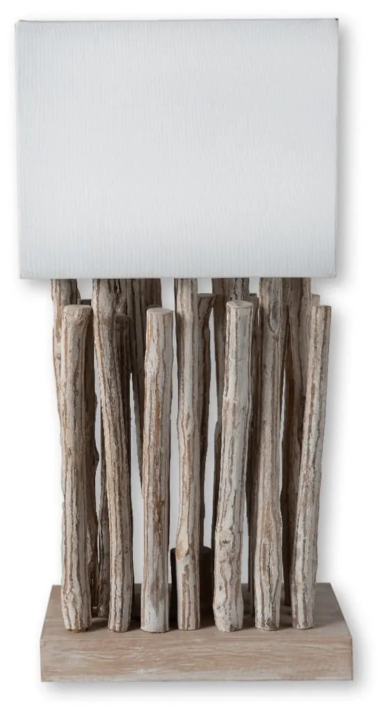 Table Lamp S Line Ξύλινο Με Κλαδιά Whitewashed SS67-0091