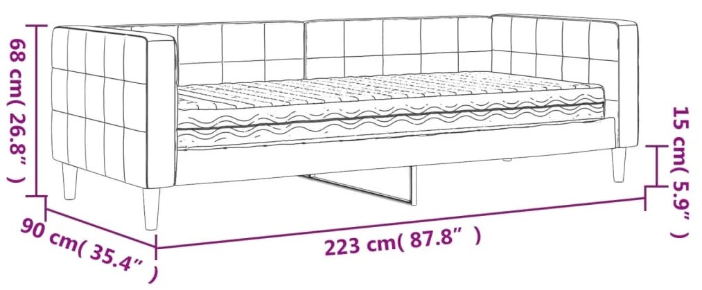 ΚΑΝΑΠΕΣ ΚΡΕΒΑΤΙ ΜΕ ΣΤΡΩΜΑ ΑΝΟΙΧΤΟ ΓΚΡΙ 80 X 200 ΕΚ. ΒΕΛΟΥΔΙΝΟΣ 3196660