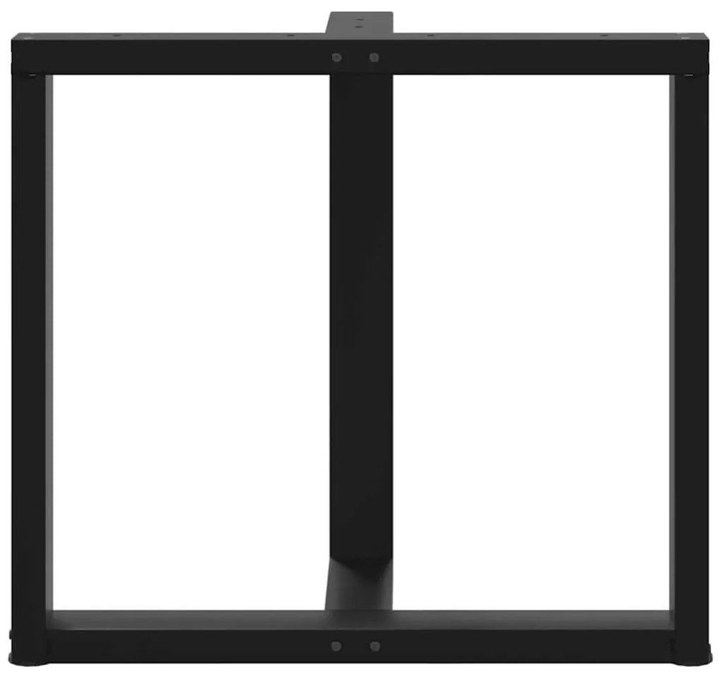 vidaXL Πόδια Τραπεζαρίας σε Σχήμα Τ, 2 τεμ. Μαύρο 70x35x(72-73) εκ. Ατσάλι