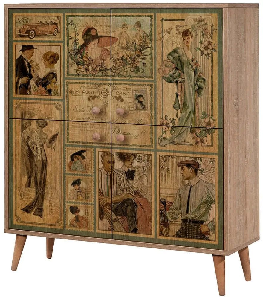 Παπουτσοθήκη - Ντουλάπι Multilux 863SPH3953 95x36x111cm Multi Μοριοσανίδα,Ξύλο