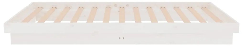vidaXL Πλαίσιο Κρεβατιού Λευκό 90 x 200 εκ. από Μασίφ Ξύλο