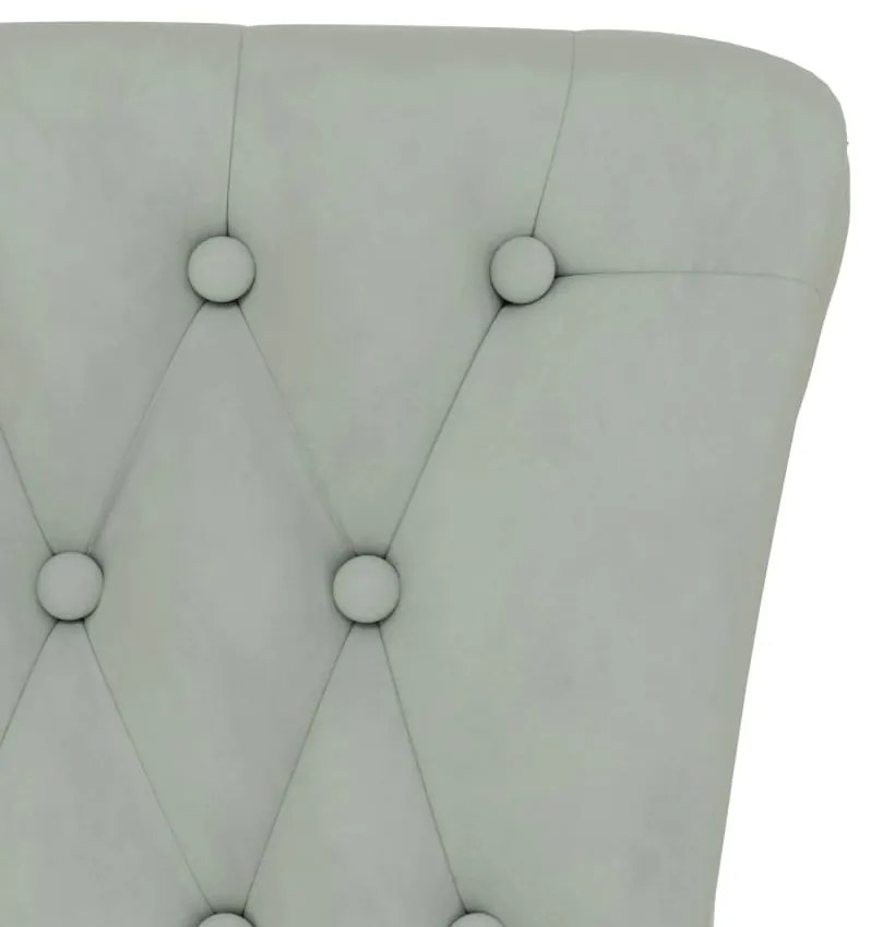 vidaXL Πολυθρόνα με Ψηλή Πλάτη/Σχεδιασμός με Κουμπιά Αν.Γκρι Βελούδινη