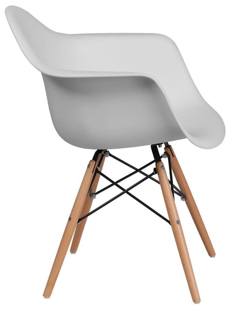 Καρέκλα Casual Fylliana Λευκό κάθισμα - Φυσικά πόδια 65x64x79 εκ. 4αδα 65x64x79 εκ.