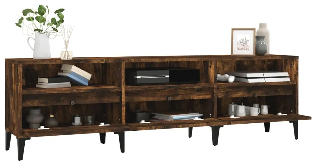 vidaXL Έπιπλο Τηλεόρασης Καπνιστή Δρυς 150x30x44,5 εκ. Επεξ. Ξύλο