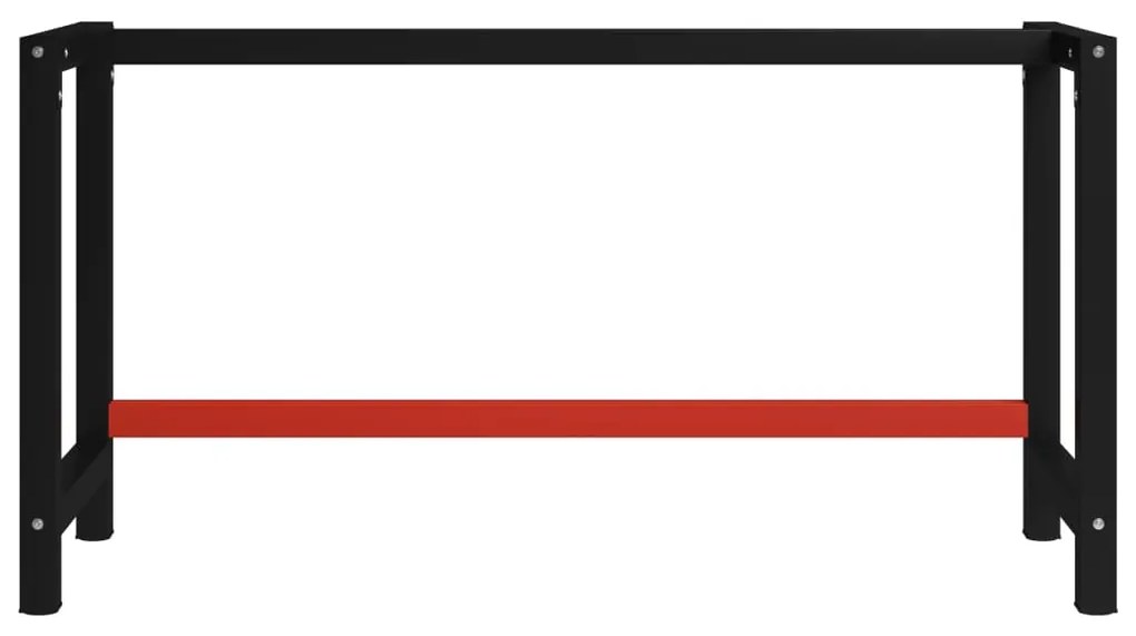 vidaXL Σκελετός Πάγκου Εργασίας Μαύρο/Κόκκινο 150x57x79 εκ. Μεταλλικός