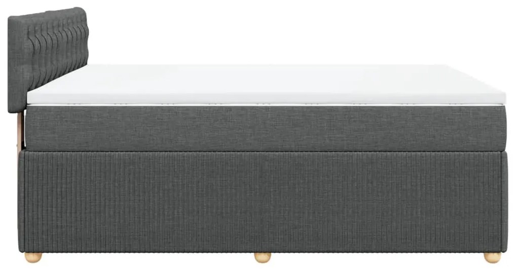 ΚΡΕΒΑΤΙ BOXSPRING ΜΕ ΣΤΡΩΜΑ ΣΚΟΥΡΟ ΓΚΡΙ 140X190 ΕΚ. ΥΦΑΣΜΑΤΙΝΟ 3287459