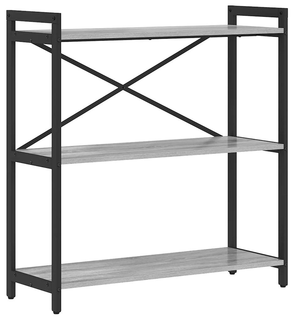vidaXL Βιβλιοθήκη Γκρι sonoma 80 x 30 x 83 εκ Επεξεργασμένο ξύλο
