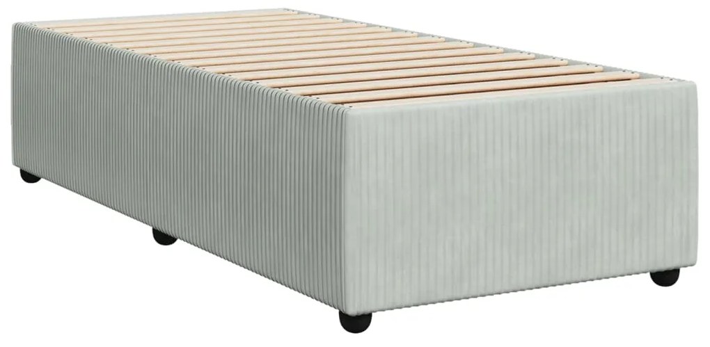 ΚΡΕΒΑΤΙ BOXSPRING ΜΕ ΣΤΡΩΜΑ ΑΝΟΙΧΤΟ ΓΚΡΙ 90X200 ΕΚ. ΒΕΛΟΥΔΙΝΟ 3292232