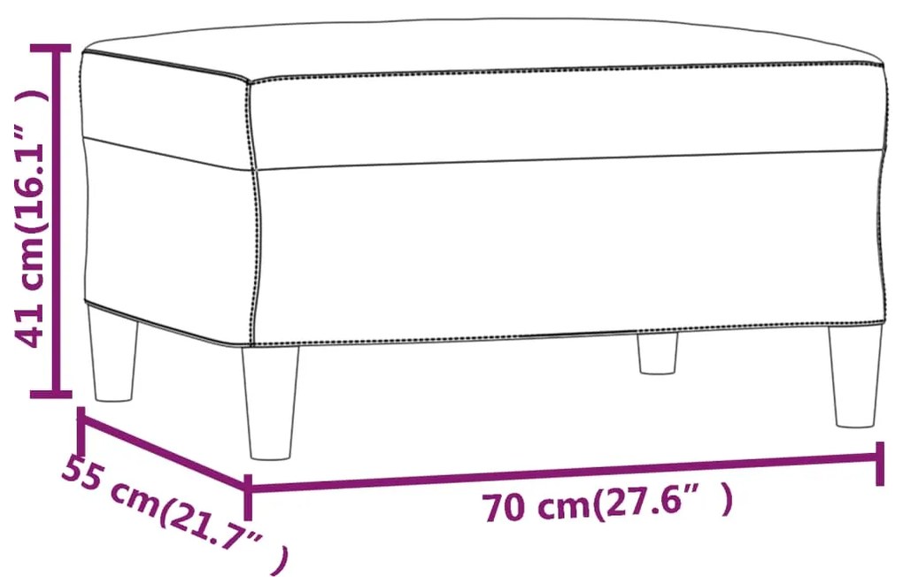 vidaXL Υποπόδιο Taupe 70 x 55 x 41 εκ. Υφασμάτινο