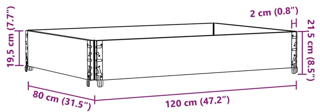 ΚΟΛΑΡΑ ΠΑΛΕΤΑΣ ΚΑΦΕ 120X80 ΕΚ. ΑΠΟ ΜΑΣΙΦ ΞΥΛΟ ΠΕΥΚΟΥ 4010274