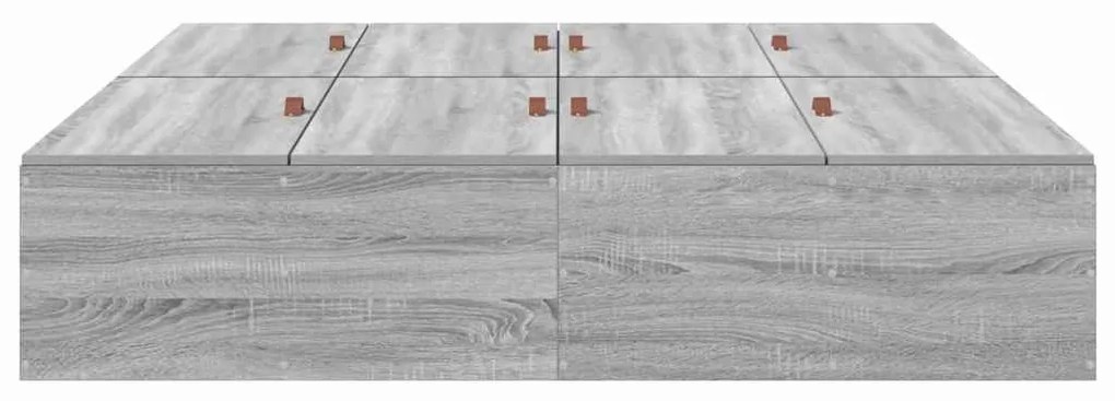 vidaXL Σκελετός Κρεβατιού Γκρι sonoma 200 x 140 x 31.5 εκ.